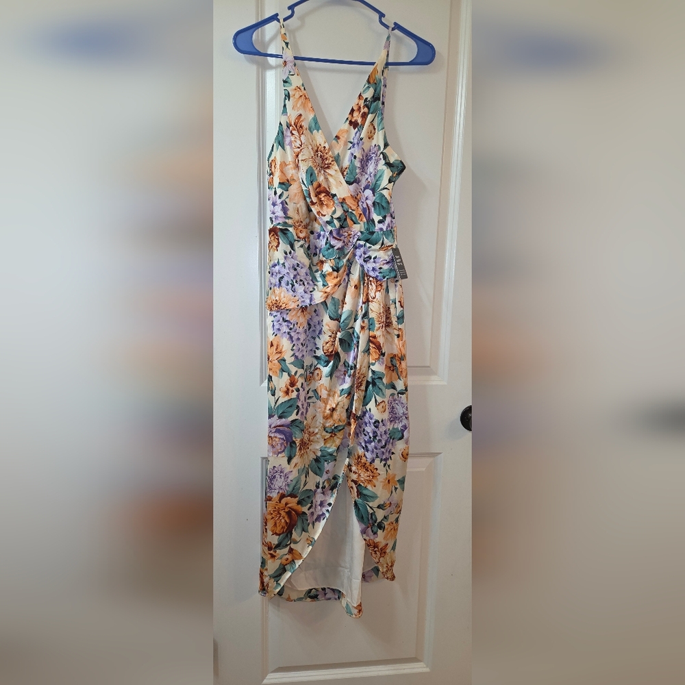 Express Floral Wrap Dress